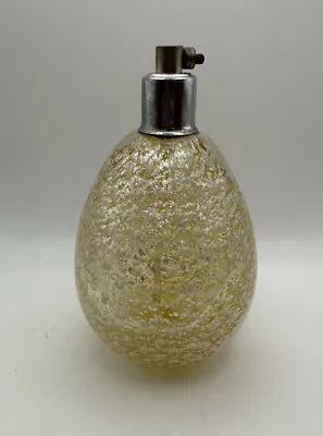 Vintage Murano Italy Perfume  Bottle Atomizer Glass Silver Flecks • $79.99