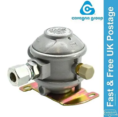 Caravan Gas Regulator Bulkhead Cavagna 10mm 90 Degree Outlet 30MB Motorhome • £25.95