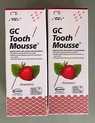 GC Tooth Mousse 40g - Strawberry X 2 (Twin Pack) Topical  Calcium & Phosphate • $69.95