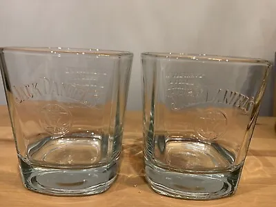 2  Jack Daniels Heavy  Glass Tumblers  From 2010  No Boxes • £9.50