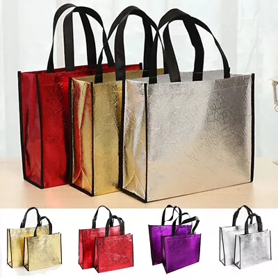 £2.87 • Buy Foldable Laser Shopping Bag Reusable Eco Tote Waterproof Fabric Non-woven Bag