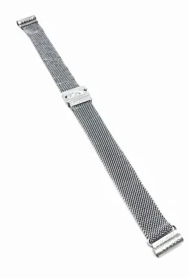 Vintage Mesh Ladies 5” Nickle Silver Art Deco Watch Bracelet 10mm • $14