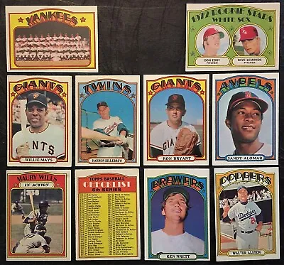 ⚾️ 1972 Topps Baseball - Player Selection - You Pick & Choose - Complete Set ⚾️ • $19.72