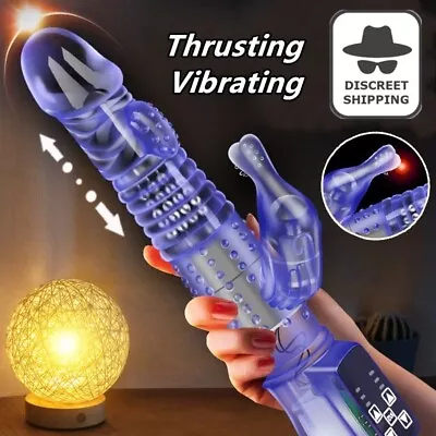 9'' Realistic Rabbit Vibrator Massager Dildo G-spot Thrusting Clit Sex Toy Adult • $9.99