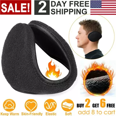 Men Women Ear Muffs Winter Ear Warmers Fleece Earwarmer Behind The Head Band US • $5.46