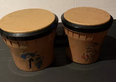 Bongo Drums Vintage By Emenee In Box 1960s Plastic Retro Design  • $21.75