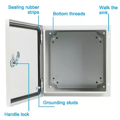 12x12x8'' Metal Electrical Enclosure Junction Box IP66 Waterproof Durable • $62.89