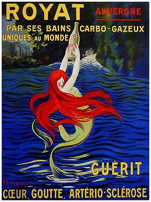 7926.Decoration Poster.Home Room Wall Interior Design.French Redhead Mermaid • $19