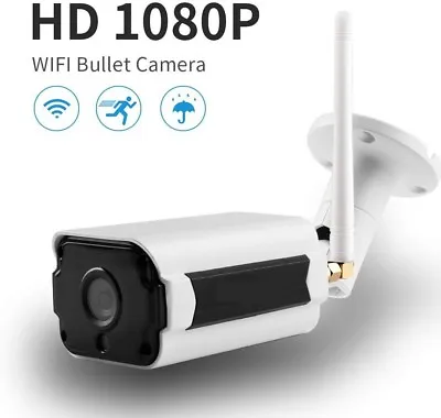 Wireless Outdoor WiFi IP Camera 1080P HD IR Security Webcam 2MP Baby Audio CCTV • £28.21