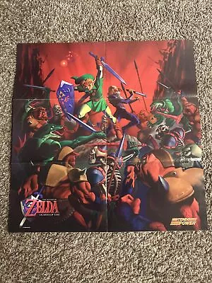 Zelda Ocarina Of Time - The Legend Unfolds Nintendo Power Promo Poster GC RARE • $29.55