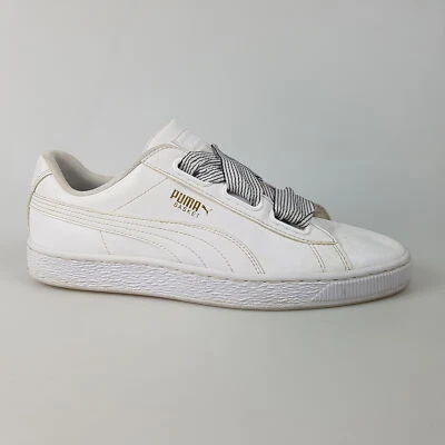 $41.24 • Buy Women's PUMA 'Basket Heart' Sz 10 US Shoes White Low Fat Lace | 3+ Extra 10% Off