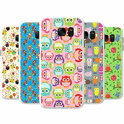 Big Eye Cute Owl Wallpaper Snap-on Hard Back Case Phone Cover For Samsung Phones • £4.95