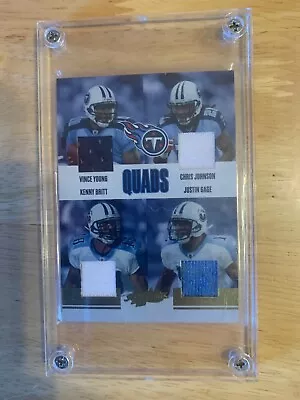Titans Young/Johnson/Gage/Britt Absolute Quad Jersey #/50. Free S/H! • $16.99