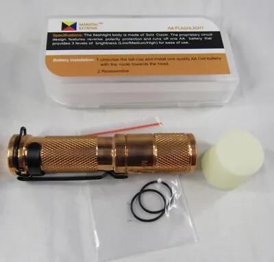 Maratac Extreme Copper AA Flashlight With UV Shroud • $48