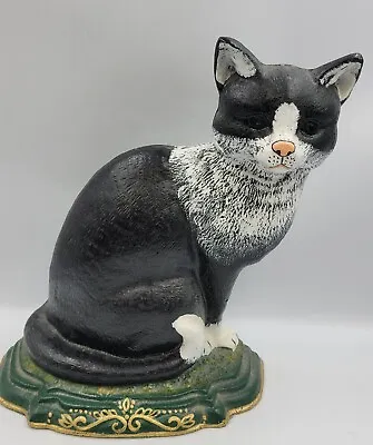 Vintage Cast Iron CAT Doorstop Large Hand Painted HEAVY  • $40.50