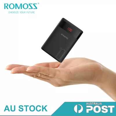 $24.99 • Buy ROMOSS Power Bank 10000mAh Dual USB Fast Mini Portable Phone Battery Charger LED