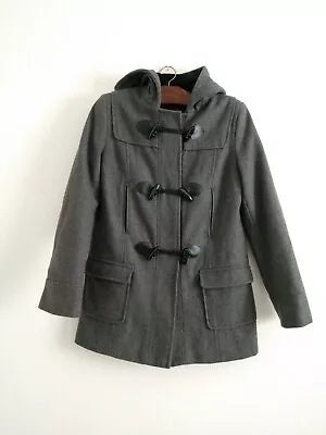 Merona Peacoat Pea Coat Gray Toggle Buttons Wool Blend Small Winter Jacket • $29.95