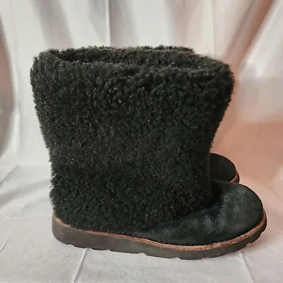 Ugg Australia Ugg 3220 Maylin Suede Boot With Black Shearling Cuff Size 5 GUC • £59.78