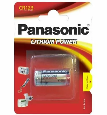  Panasonic CR123A 3V Lithium Battery 123 CR123 DL123 CR17345 Camera Battery • £3.75