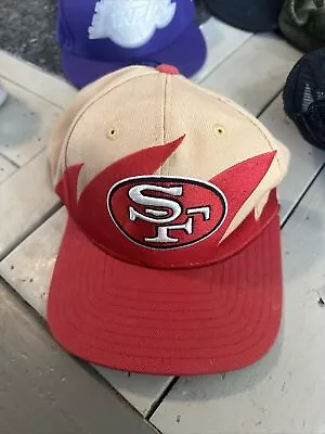 Vintage San Francisco 49ers Shark Tooth Snapback Hat Cap Mitchell & Ness Retro • $12.99