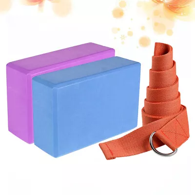 2Pcs Yoga Blocks With Strap For Stability And Strength • £14.88