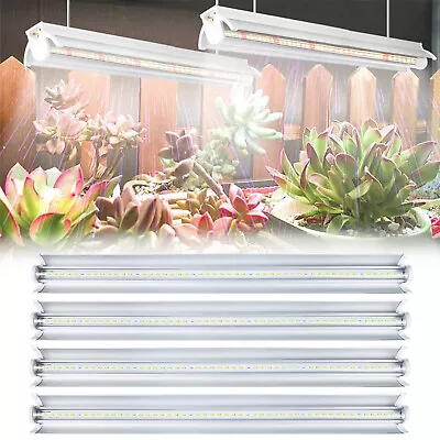Grow Light T5 2pcs/4pcs 5000k White Full Spectrum LED Lamp Plant Light Strips • £13.99