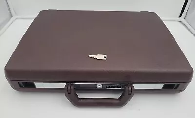 Vintage Samsonite Delegate Briefcase  Brown Hard Shell Case Attache With Key • $40