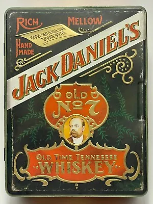 Vintage Jack Daniels Old No. 7 Tennessee Whiskey Empty Tin Box BIN - 9.5x7x3.25  • $12.85