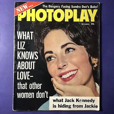 PHOTOPLAY Movie Magazine Sept 1961 Liz Jack Jackie Frank Marilyn Monroe Natalie • $6.75