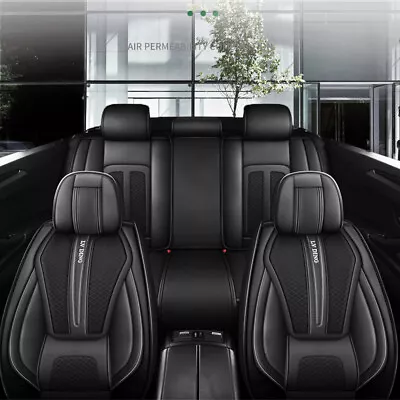 Complete 5 Seat Faux Leather Car Seat Cover Universal Cushion For	Toyota • $159