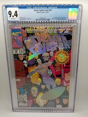 $74.99 • Buy Marvel Comics The Silver Surfer #75 Embossed Anniversary Cover - CGC 9.4