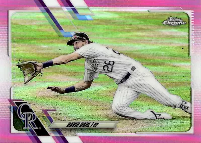 2021 Topps Chrome #179 David Dahl Pink Refractor • $1.50