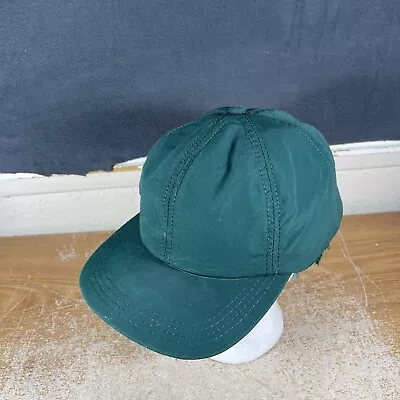 Vintage Eddie Bauer Made In Usa Lined Nylon Hat Strap Back Green Rare • $18.04