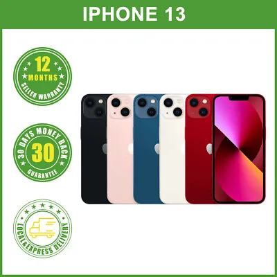 New Apple IPhone 13 Unlocked 128/256/512GB Colours 5G Mobile FREE EXPRESS • $899