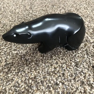 Vintage Boma Hand Carved Inuit Soapstone Black Bear Signed 2.25” X 4.5” Lovely • £19.99