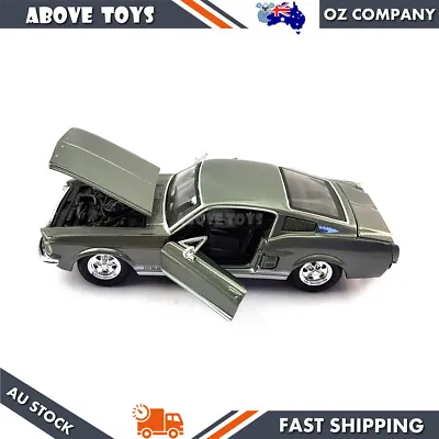 Licensed Die-cast Model Car 1967 Ford Mustang GT-grey Scale 1:24 Collection Gift • $53.69