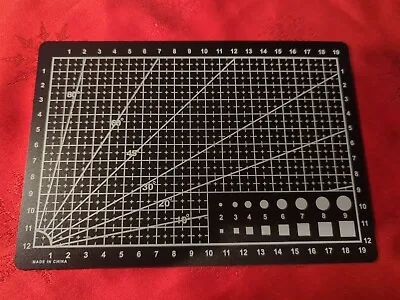 Craft Cutting Mat Small A5 19cm X 12cm BLACK NEW • £2