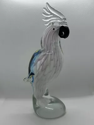 Murano Art Glass Cockatoo 7  Blue And Yellow Absolutely Beautiful • $189