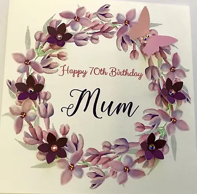 Personalised 50th 60th 70th 80th 90TH 100th Birthday Card Mum Nan Auntie Nanny • £5.99