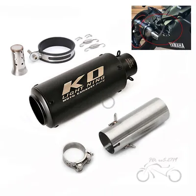 Slip On For Yamaha YZF R6 2006-2023 Replace Muffler Black Exhaust Mid Tail Pipe • $91.16