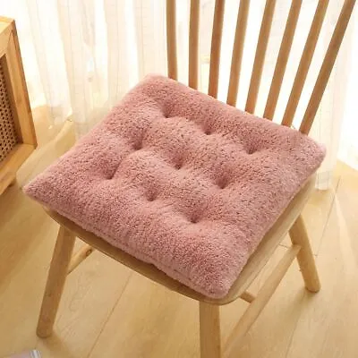$39.06 • Buy Solid Color Furry Chair Pad Rectangle Chair Cushion Plush Seat Cushion  Office