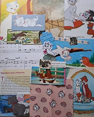 Small Disney Aristocats Scrapbooking Ephemera Bundle Kit Pack Paper Marie • £1.20