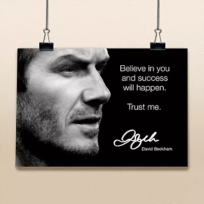 Quote #5 Poster Inspired By David Beckham Football Motivation Determination • £3.99