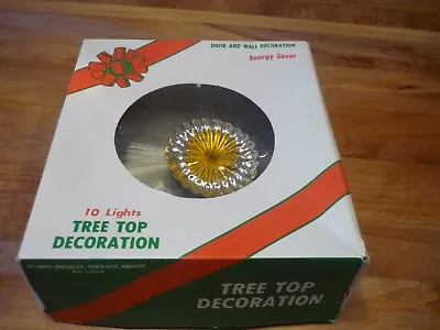 1970's Vintage Tree Top Christmas 10 Light Halo Effect Original Box Decoration  • $19.99