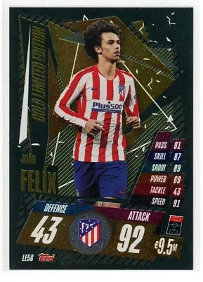 2020-21 Topps Match Attax UEFA Champions League Gold Limited Edition Joao Felix • $10