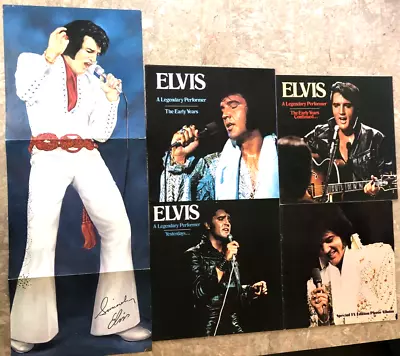 Vintage Elvis Foldout Poster 11 X 28 & Lot Of 5 Souvenir Photo Album Booklets • $59.99