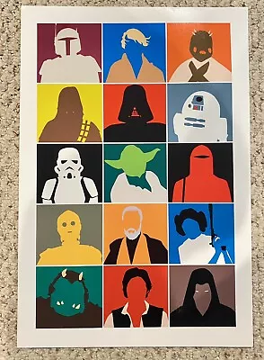 Star Wars Original Art Print 13x19 (Darth Vader Yoda Princess Leia Etc.) • $4.99
