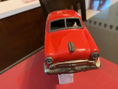 1/24 NOMURA TIN BATTERY OPERATED RED TOY CAR VINTAGE 1950's MOTOR WORKS PONTIAC? • $29.99