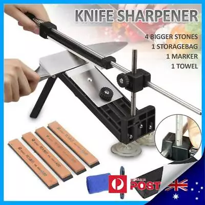 Professional Knife Sharpener Sharpening System Kitchen Fix-angle With 4 Stones • $20.99