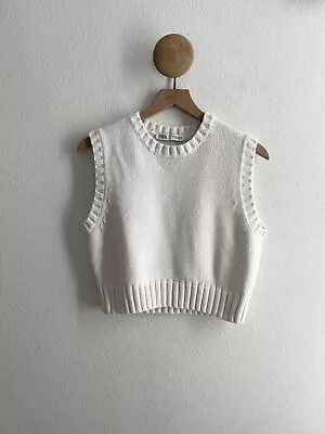 Zara White Sweater Vest Size Medium • $24